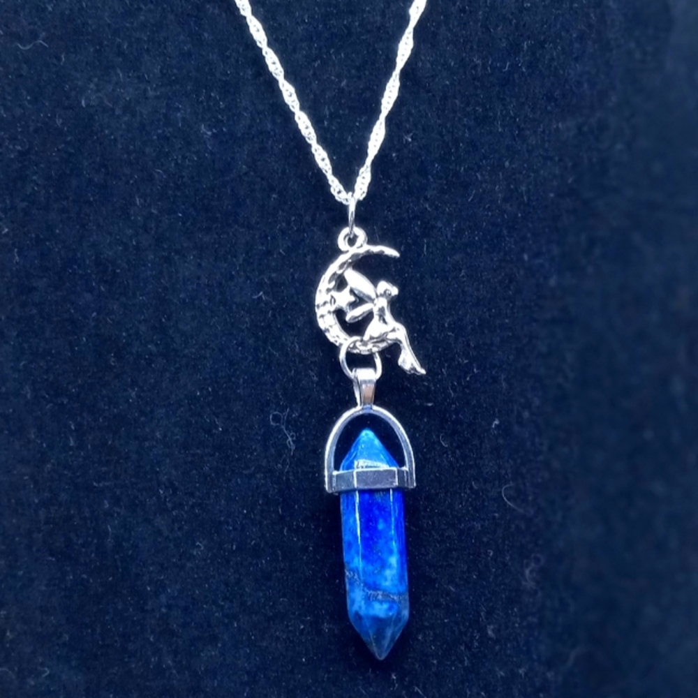 Lazuli Lapis Fairy Pendant